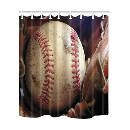 Amazon Com Jund Vintage Baseball Shower Curtain Sport Lover