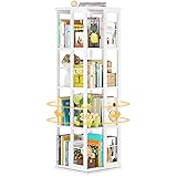 Aheaplus Rotating Bookshelf, Corner Bookshelf, 360