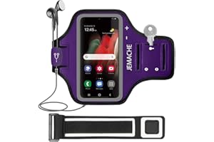 Galaxy S25+ S24+ Armband, JEMACHE Gym Running Workouts Arm Band for Samsung Galaxy S25/S24/S23/S22/S21/S20 Plus (Purple)