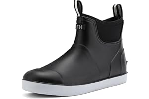 CKWLXQY Men's Deck Boots, Waterproof Ankle Rain Boots Men Anti-Slip Traction, Outdoor Rubber Fishing Garden Boots High-Performance Shoes for Farming