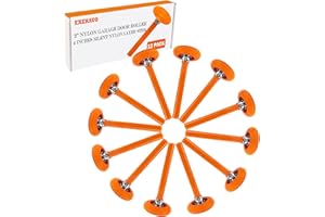 EXERAUO 12 Pack 2" Nylon Garage Door Rollers, 4" Nylon Layer Stem, Quiet/Smooth Garage Door Wheels Replacement, Double Seal 6