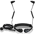 Retevis ETK007 Adjustable Throat Mic Walkie Talkie Headset, Finger PTT Two Earplugs,for Cyclingfor, for RT22 RT68 RT21 H-777 RT19,Compatible with pxton SAMCOM Walkie-Talkie,2 Way Radio Headset(1 Pack)