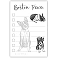 Boston Terrier Sticky Notepad to Do List | Boston Terrier Dog Lover Gifts for Women | Office School Supply Sticky Notes 4"x6" 50 Pages