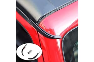 MCARCAR KIT Hardtop Rain Diverters Rain Gutter Extension ABS Drip Rail Extension Rain Gutter Exterior Accessories Fit for Jeep Wrangler JK JKU 2007-2017