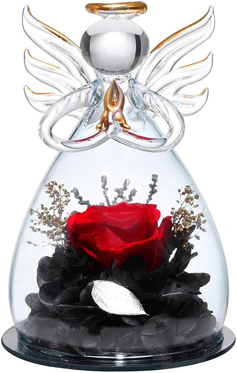 Ewige Rose In Schwarzer Box - Konservierte Echte Rose 1 Jahr Haltbar