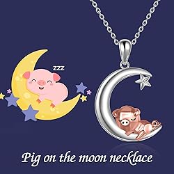 ONEFINITY Pig Necklace 925 Sterling Silver Origami