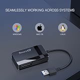 SmartQ C368 USB 3.0 SD Card Reader CF SD MicroSD Windows Mac Plug N Play view 6