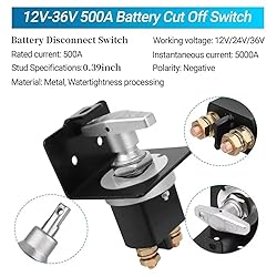 SUNMORN Battery Disconnect Switch, 500A Large Heavy