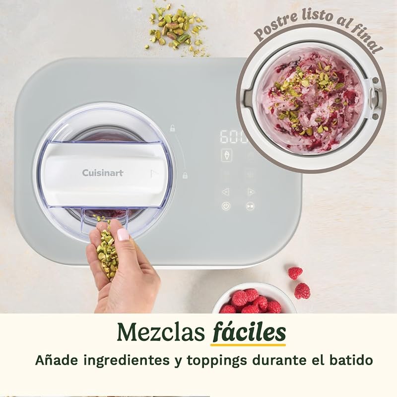 FreezeEase – Máquina Automática de Gelados; 3 Programas: Gelado, Sorvete, Iogurte; Sem pré-congelação; Pronto em 40 minutos; Função de retenção a frio, compressor de 950ml (Novo)