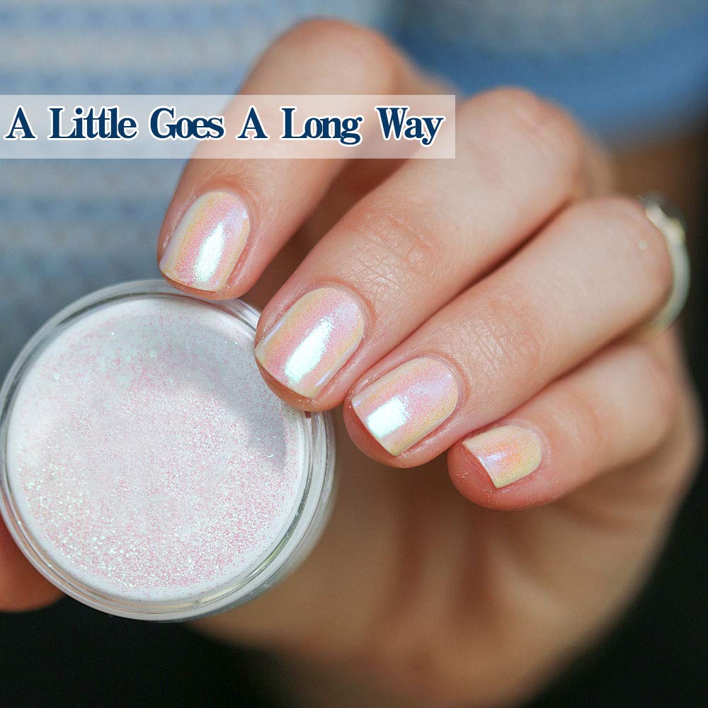 PrettyDiva Pearl Chrome Nail Powder 7Jar Pearl Shell Powder Aurora