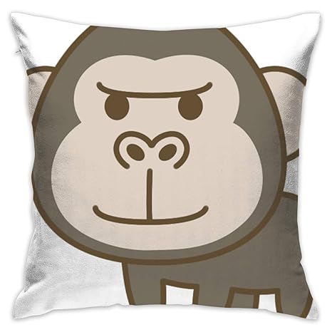 かわいいゴリラのイラスト クッションカバー 抱き枕カバー Amazon Co Jp