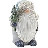 Melrose International Gnome with Pine Tree Figurine (Set of 2)