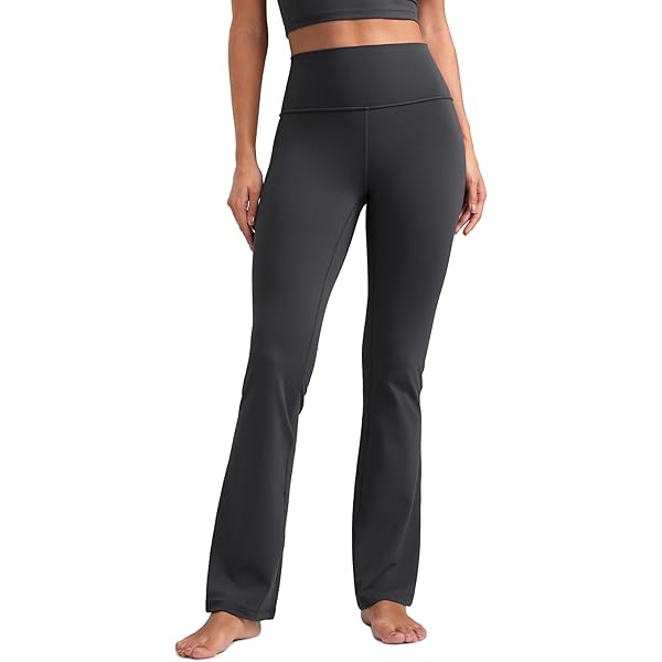 Amazon.com: CRZ YOGA Womens Ribbed High Waist Flare Leggings 31