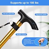 SupreGear Walking Stick Adjustable Folding Cane Gold Lightweight 4-Section view 4