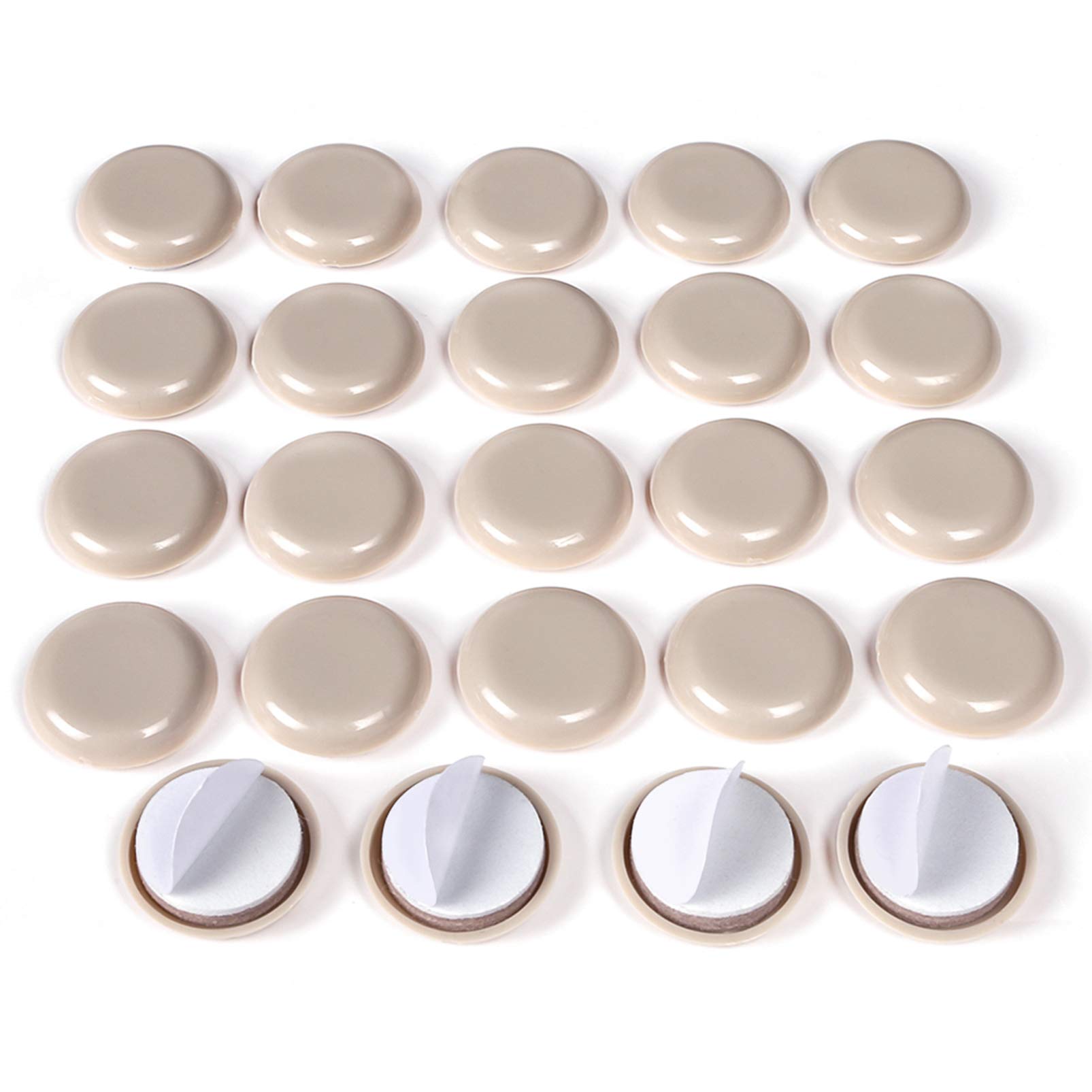 Photo 1 of 24 PCS Self-Stick Furniture Sliders,1 Inch Furniture Glides for Carpet,Furniture Moving Pads for Furniture-Adhesive Carpet Sliders