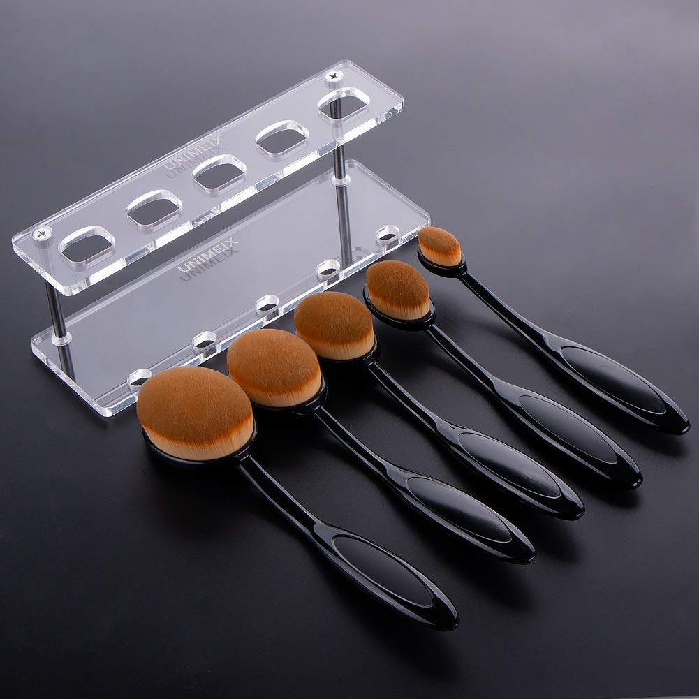 UNIMEIX 5 Pack Blending Brush for Card Making Crafting Ink Blender Brushes Set Tool Crafter Paper Background Brush Drawing Scrapbooking & Stamping Supplies (Brown)