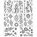 BMC 8 Sheet Set Ornate Floral Brown Color Temporary Body Art Henna Tattoos