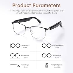 Bluetooth Audio Smart Glasses, Blue Light Glasses