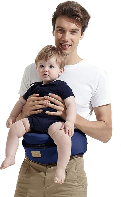 Amazon ベビーアムール Bebamour ヒップシート 軽量 抱っこひも ベビーキャリア 抱っこ楽々 3way 臀部シット ウエストキャリー ブルー 抱っこひも ベビー マタニティ 通販