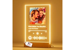 witfox Spotify Plaque Personalized Gift for Women Men - Acrylic Spotify Song Plaque - Custom Gifts for Boyfriend Girlfriend -