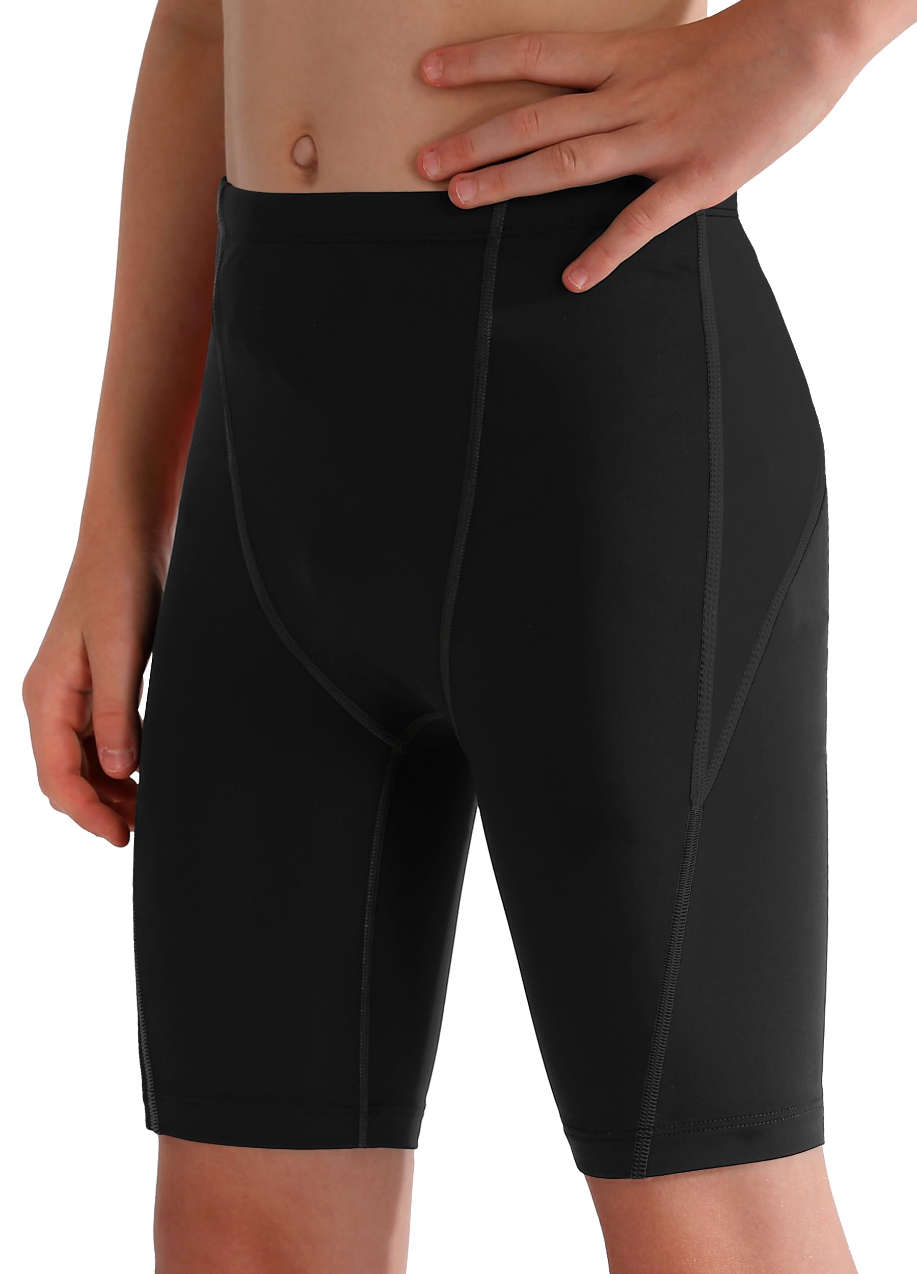 Photo 1 of MIVEI Boys Swim Jammers - Youth Competitive Swim Racing Team Swimming Shorts Swimsuit Trunks Bathing Suit Quick Dry UPF 50+