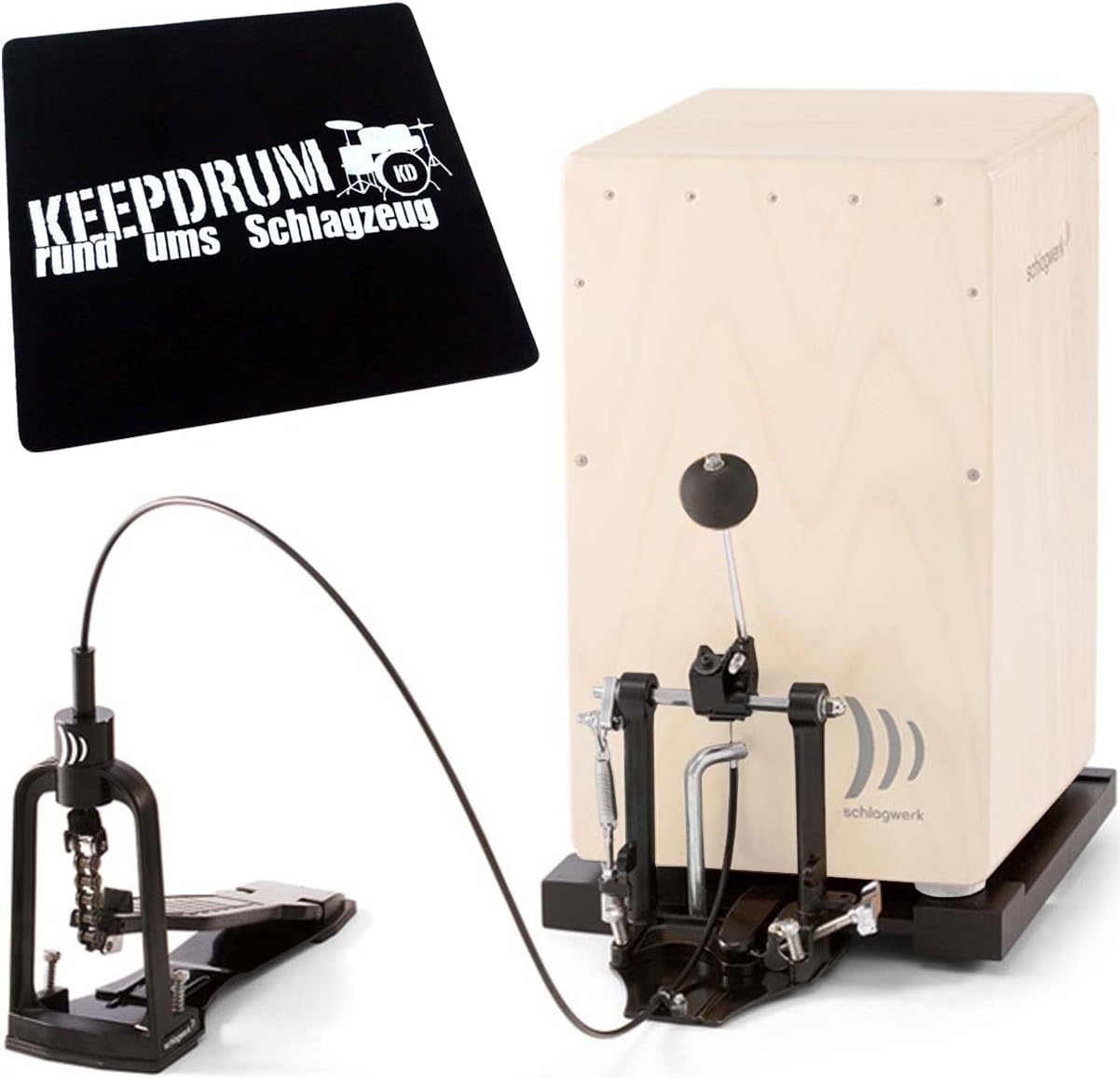Cap 100 Cajon Pedal With Case and Base Plate and Keepdrum Sitting CP01