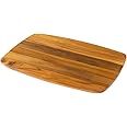 Terra Teak Wood Serving Board and Serving Platter, 12 x 8 Inch, Medium