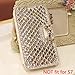 UnnFiko Galaxy S7 Edge Wallet Case, Handmade Luxury 3D Bling Crystal Rhinestone Leather Purse Flip Card Pouch Stand Cover Case for Samsung Galaxy S7 Edge (Crystal Clear)
