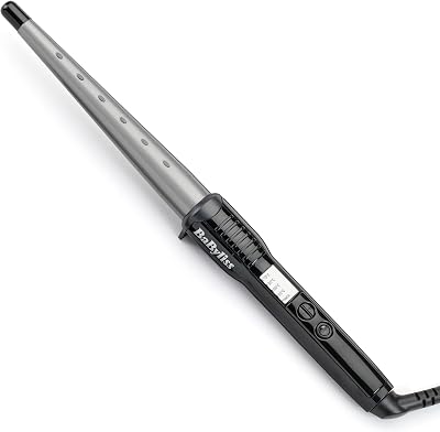 BaByliss Ceramic Curling Wand Pro 13-25mm 5 Heat 150-210C Grey/Black