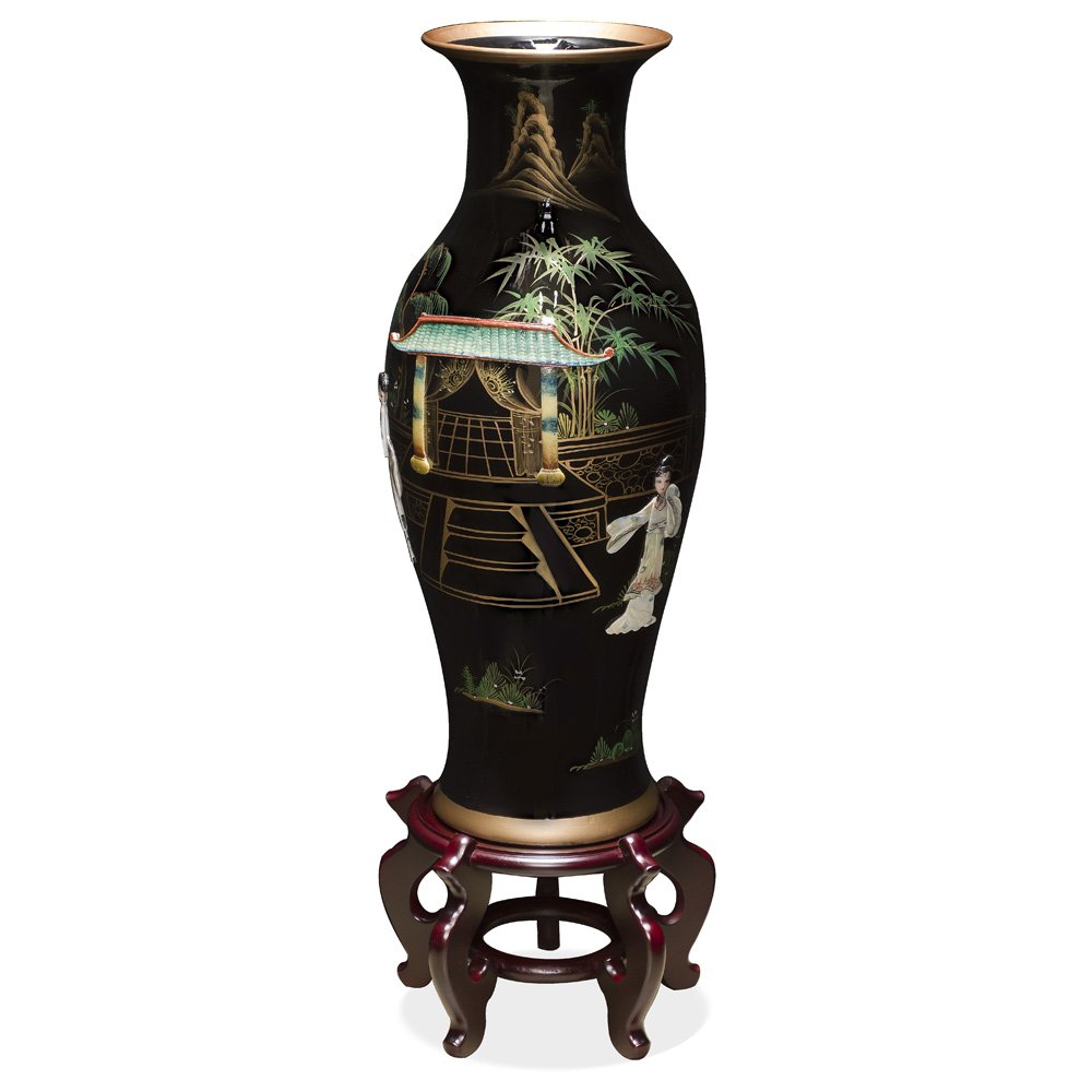 Best Chinese Black Lacquer Wine Cabinet