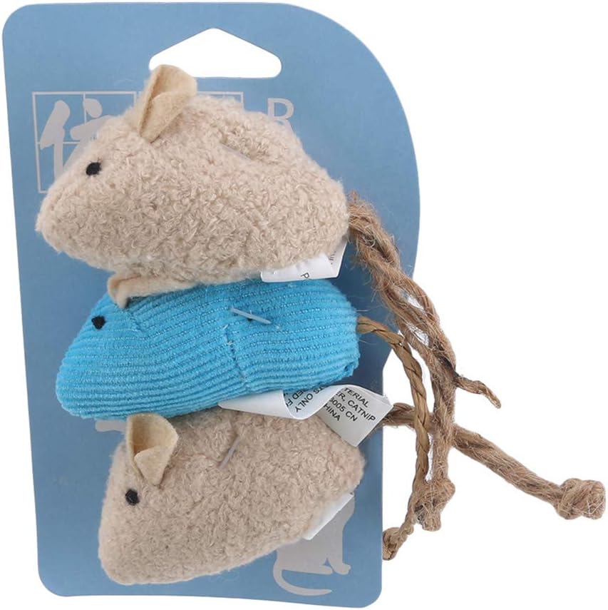 Eleusine Clockwork Mouse Toy for Cat Dog Pet Animals Cute Plush Rat Toy,Style 1