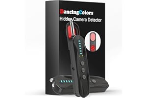 DANCINGCOLORS Hidden Camera Detectors for Travel, Anti-Spy Device and Bug Detector & Camera Finder, RF Signal Scanner and GPS Tracker Detector, Privacy Pen Camera Detector for Hotel, Office, Dressing Room