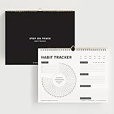 Stay on Track Habit Tracker Wall Calendar – Daily, Weekly & Monthly Habit Journal for Goal Setting & Productivity – Undated S