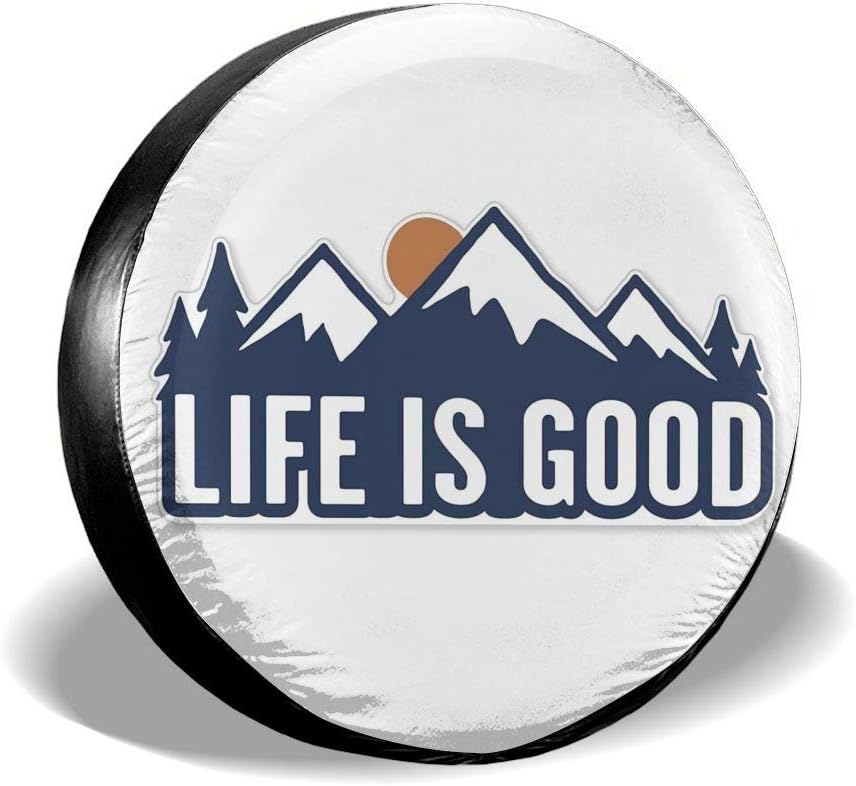 Wheel Tire Cover Life is Good LIG Mountains Printed