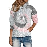 Women's Hoodies Long Sleeve Sweatshirts Drawstring Pullover Tops with Pocket Casual Loose Blouses Tunic