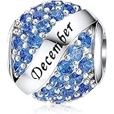 JIAYIQI Birthday Charm Fit Charm Bracelets Necklace, 925 Sterling Silver Pendants Beads for Women Jewelry