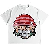 SOLY HUX Men's Graphic T Shirts Funny Novelty Print Tees Short Sleeve Y2k Tops Streetwear