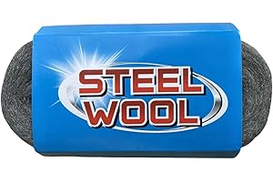 LIPULACER Steel Wool, 3'' x 11Ft, Grade #0000 - #4 Steel Wool, Steel Wool Mice Control - Fine 000 Steel Wool for Cleaning, Polishing and Chrome, Steel Wool 000 Grade for House, Holes, Kitchen(#000)