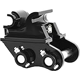 Jecoupoon Mini Excavator Mannual Quick Hitch Coupler 25mm Pin Compatible with 0.6 0.8 1.3 1.5 2.0 Ton Quick Change Hitch Span Attachments Center Wheelbase 90mm/3.54in