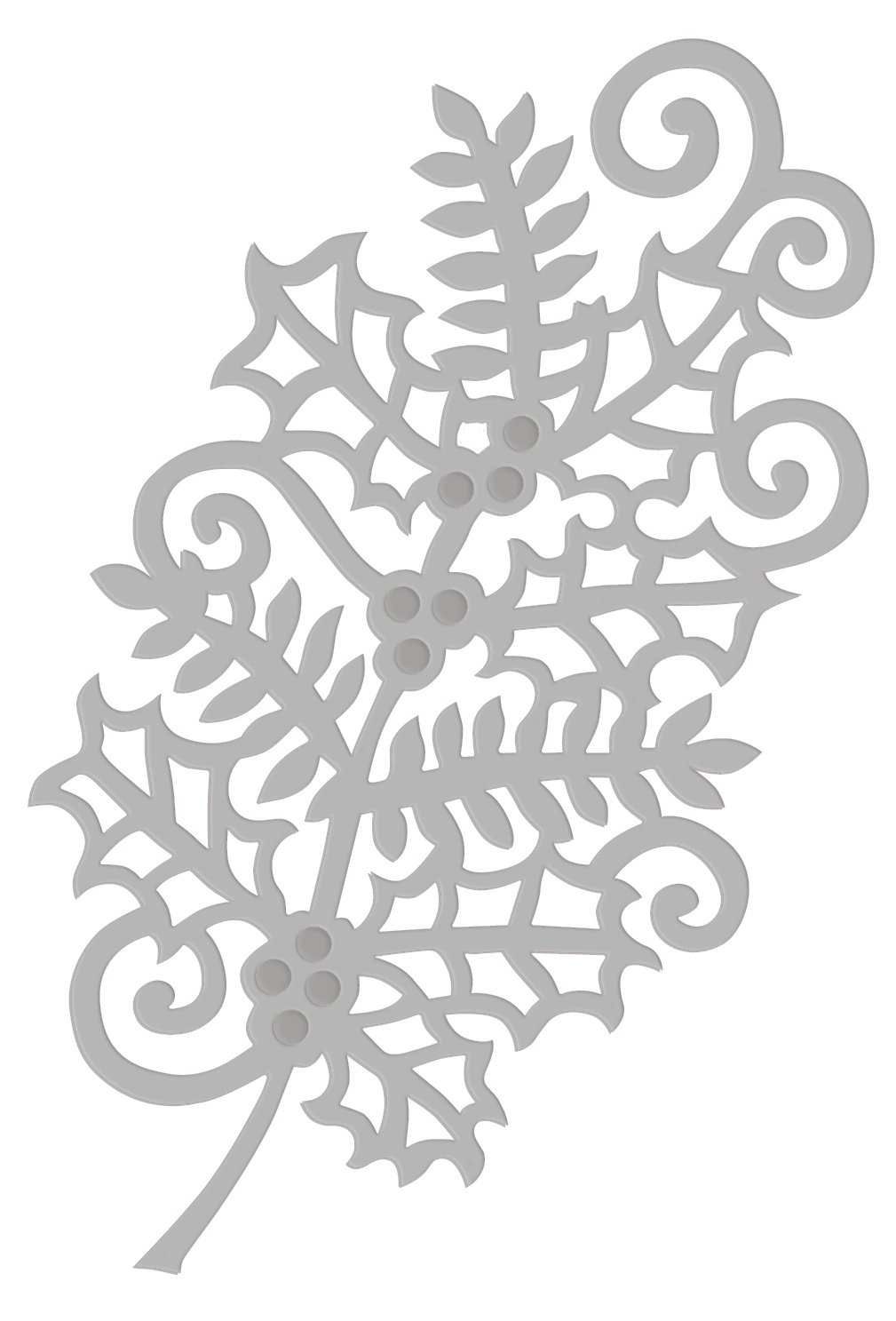 Sweet Dixie SDD234 Festive Sprig Die, Metal, Grey, 23.2 x 12.8 x 0.8 cm