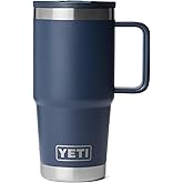 YETI Rambler 20 oz Travel Mug with Flip Straw Lid – Stainless Steel, Vacuum Insulated, Leakproof, Cup Holder Friendly