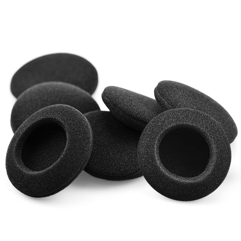 8 PACK TesRank Replacement Ear pads Foam Sponge Ear Cushions for Earphones 50mm, Black