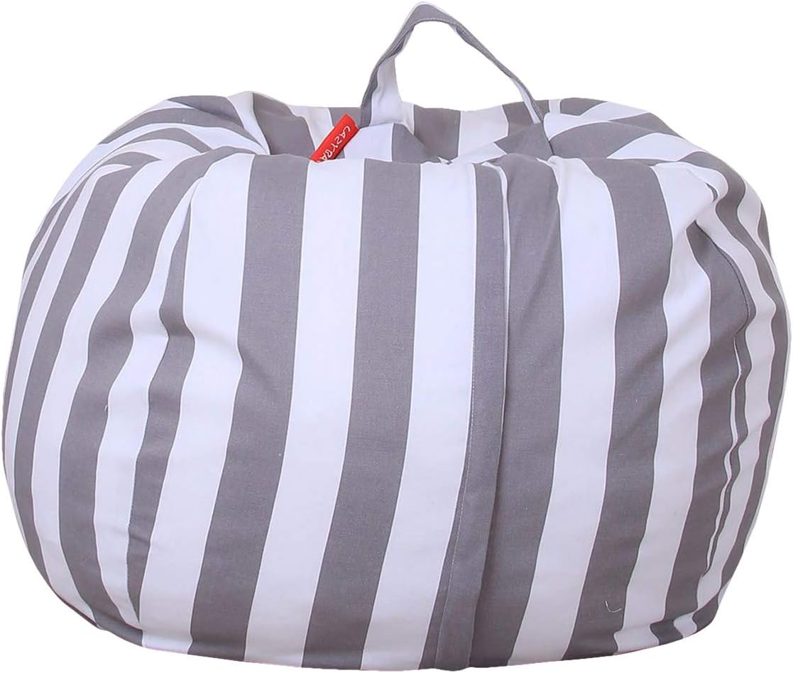 PICTURESQUE Canvas Storage Bag Organizer Bag for Stuffed Animal Plush Toy Clothes Quilts Bean Bag Chair Cover Without Filler