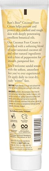 Burt's Bees Coconut Foot Cream 4.34 Ounce Tube Moisturizing Soothing Repair view 5