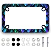 Motorcycle Dragon License Plate Frame Colorful Scale Stainless Steel Funny Motorbike License Plate Holder Tag Holder Motorcycle Accessories Decoration Men Women 7.7