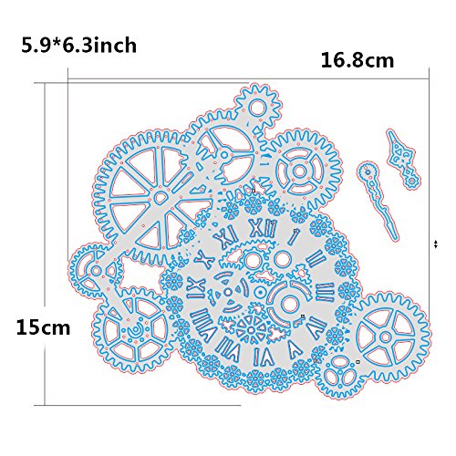 Metal Cutting Dies Punk Gear Embossing Stencil for Card Making Home Decoration