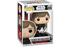 HOFSM.COM HALL OF FAME SPORTS MEMORABILIA Mark Hamill Luke Skywalker #605 Facsimile Signed Reprint Laser Autographed Funko POP! Movies Star Wars Figurine with Protector Case
