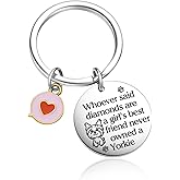 OWHOMS Yorkie Keychain Dog Mom Keychain Yorkshire Terrier Inspired Gift Yorkie Owner Gift Puppy Jewelry