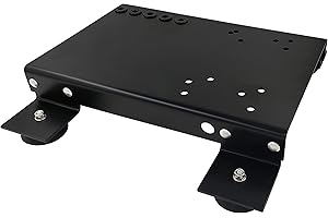 ULTIMATE WASHER Pressure Washer Skid Plate Frame, Black Painted Steel with Rubber Feet, 10” x 16” Deck Size (Steel)