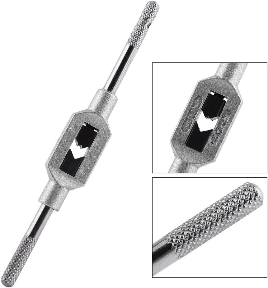 Walfront Adjustable 130mm Tap Wrench Handle Holder Engineers Tap and Die Set Thread Tap Holder Reamer Hand Tapping Tool Suitable for M1-M6 - Image 5